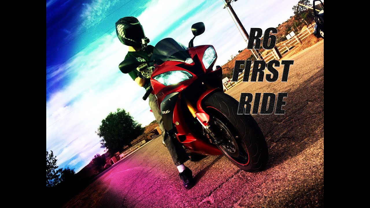 Friend's First Ride on Yamaha R6 - YouTube