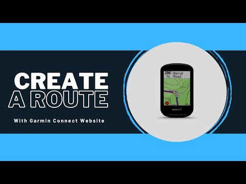 How to create a course in Garmin Connect.
