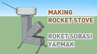 rocket stove  / roket sobası  / stove  / soba  / ракетная печь / Easy Build  1