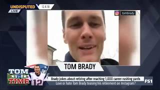 DEBATE Love or heat Tom Brady teasing his retirement on Instagram Undisputed