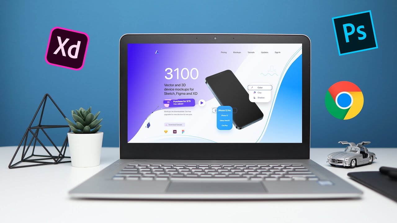 New Update Mockups For UI / UX Designers - Using Mockups In Adobe Xd, Photoshop And In The Browser