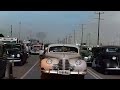 A Drive Through California 1940s in color [60fps, Remastered] w/added sound