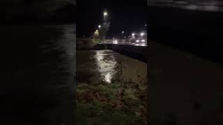 Río Bayas la noche del 29 de Noviembre en Miranda de Ebro