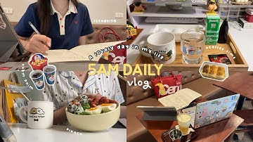 5AM DAILY VLOG| Một ngày nghỉ năng suất, ra cafe học, đi siêu thị, xem phim, làm pannacotta,… #vlog