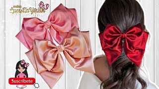 Como hacer moño de tela en tendencia Coquette  #tendencias #coquette #hairbows #facildehacer