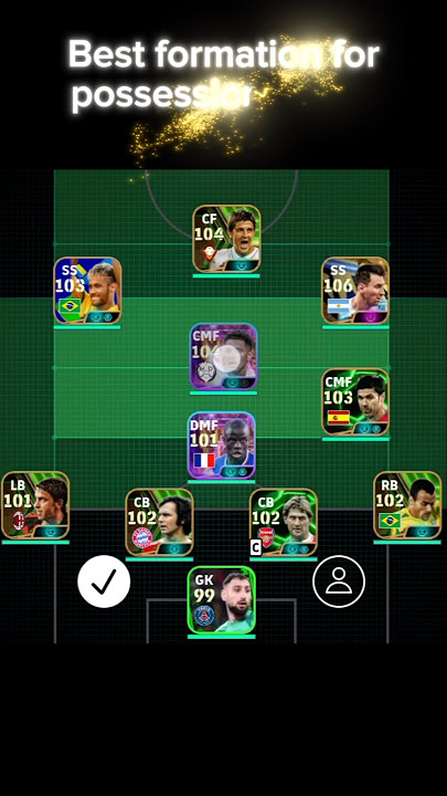 Best formation for possession Game 🎯#efootball