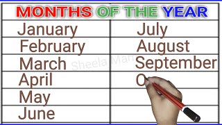 Months of The Year in English | January  February March Spelling #januaryfebruarymarchinenglish