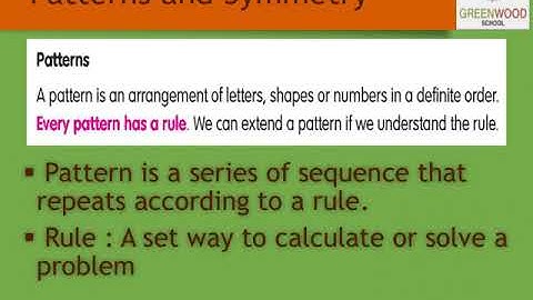 Grade 3 - Maths (Chapter 11 - Patterns and Symmetry)