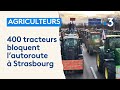 Colre des agriculteurs  400 tracteurs bloquent lautoroute m35  strasbourg