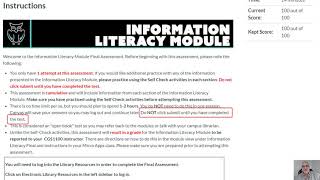 CGS1100 Information Literacy Module techniques