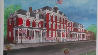 Artist Paints Fire-Ravaged Northfield Landmark