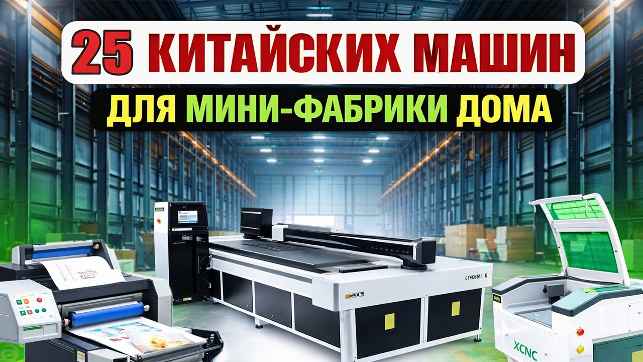 25 Китайских станков, которые Вы можете купить онлайн, чтобы начать свой прибыльный бизнес в 2026