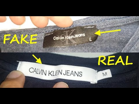 Calvin Klein T shirt real vs fake review. How to spot counterfeit Calvin  Klein Jeans shirt - YouTube