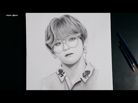 How to Draw BTS: V | Taehyung 뷔 - YouTube