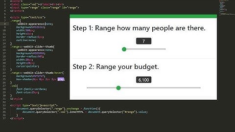 How to create a Slider Range - HTML, CSS, Javascript