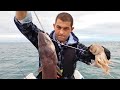 UK Boat Fishing - CONGER EEL fishing on a reef at anchor