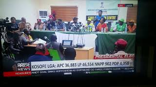 KOSOFE LGA RESULT, WATCH THE SCREEN AND SEE THE RESULTS, MORE VIDEIOS PLEASE LIKE COMMENT AND SHARE