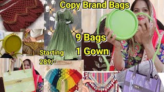 Meesho Haul/Best Gown/Different looking Bags/Tott Bags/copy Brand Bags