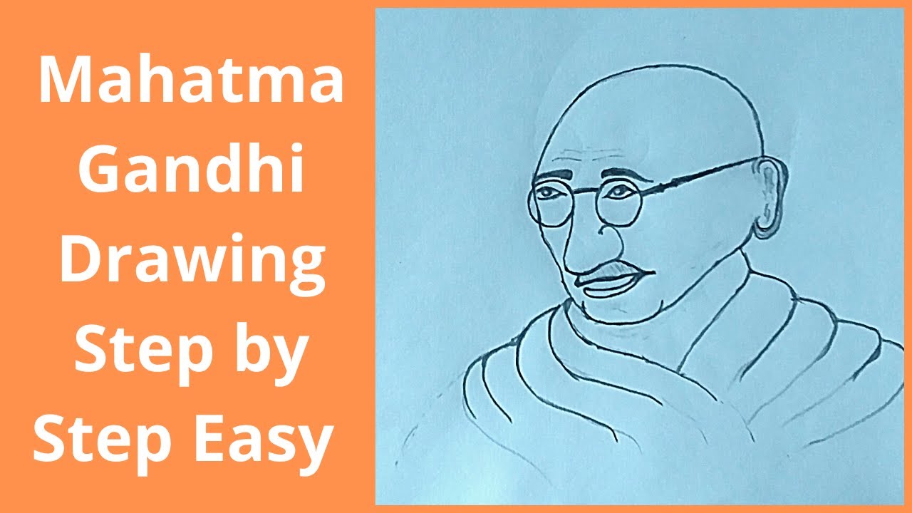 Mahatma Gandhi Drawing- Sanjhi Art