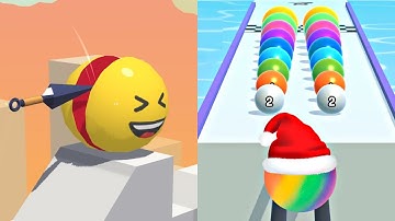 Slice it All Vs Ball Run 2048 🔥❤️‍🔥⚡️Very Satisfying And Relaxing ASMR Gameplay Android, iOS