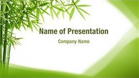 Green Bamboo Plant PowerPoint Template Backgrounds - DigitalOfficePro #00304W