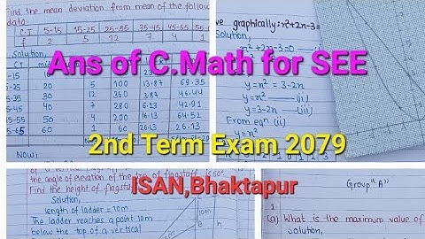 Ans of Opt.Math for SEE ,ISAN,2nd Term Exam 2079...by Purmita