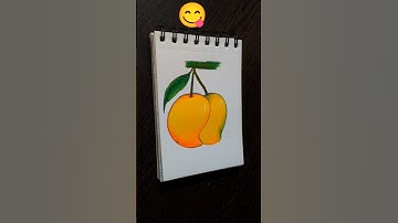 Mango 🥭 Drawing #How to draw Mango #drawing #artandcraft #viral #ytshorts #yt #shorts #satisfying