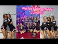 LAST EVER CHEER COMP VLOG!! brb crying :( uni of leeds cheerleading at ICC !!