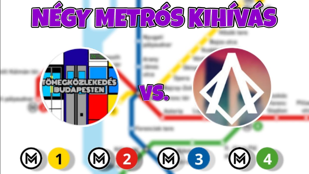 Négy Metrós Kihívás! | BKK VERSENY | Ki tud hamarabb utazni Budapest összes metróján?