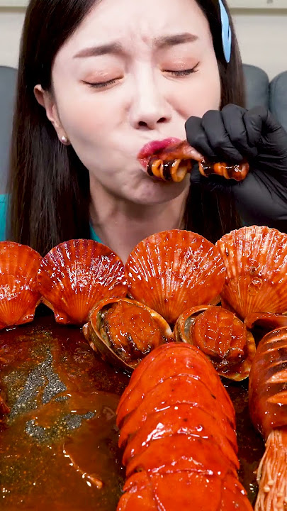 [Mukbang Shorts] 뽀득 오징어 팽이버섯 🦑 해물찜 먹방 Seafood Squid Enoki Mushrooms Recipe Mukbang ASMR Ssoyoung