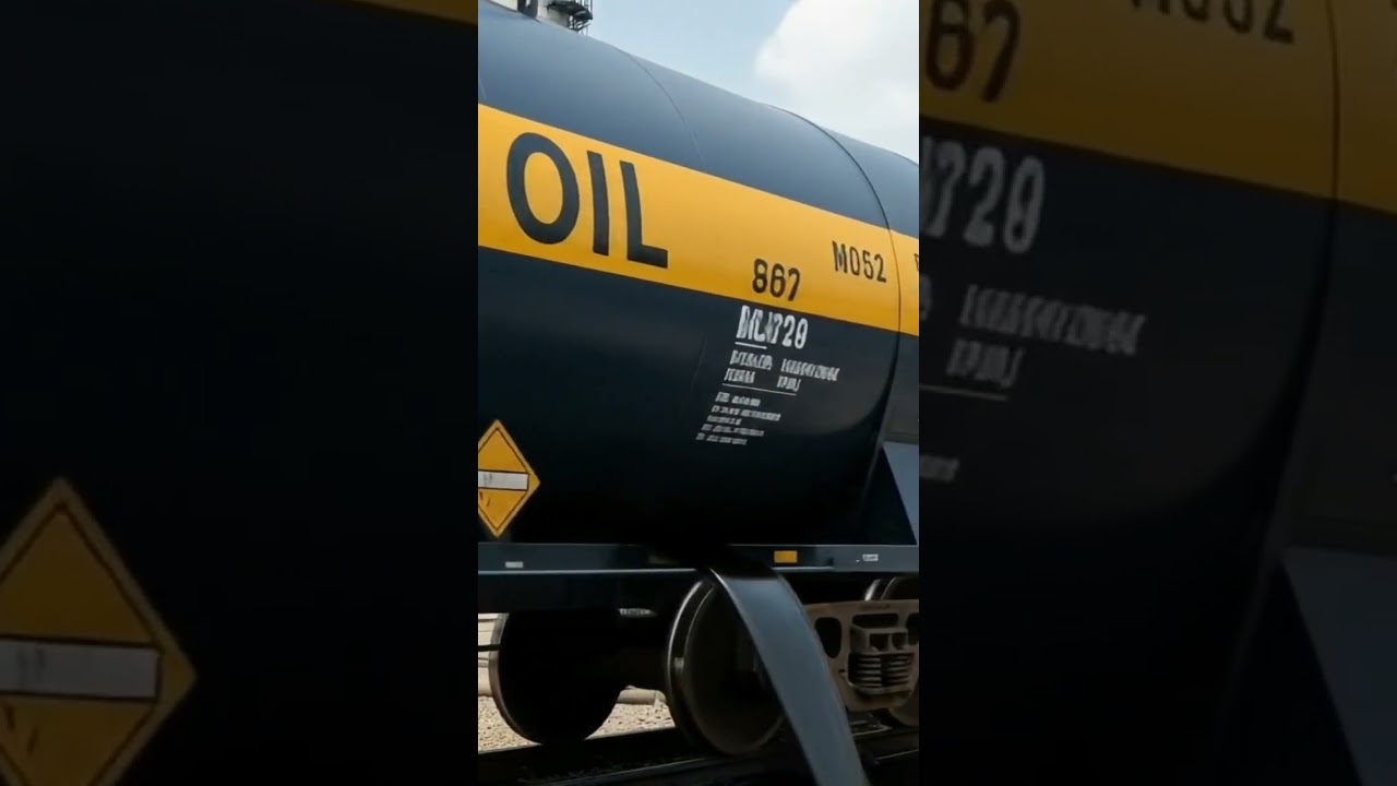 Leaking Peacock Oil oil tank car leaving 🛢 