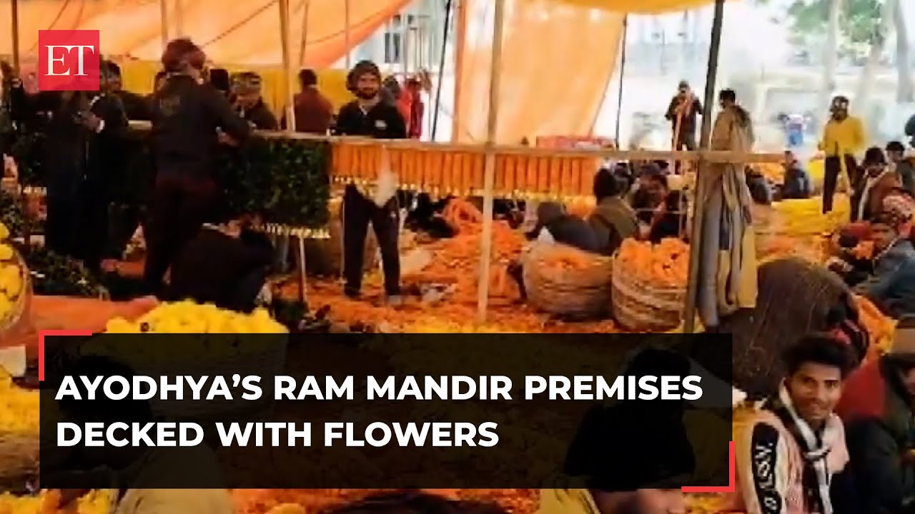 Ayodhya’s Ram Mandir premises decked with flowers ahead of Pran ...