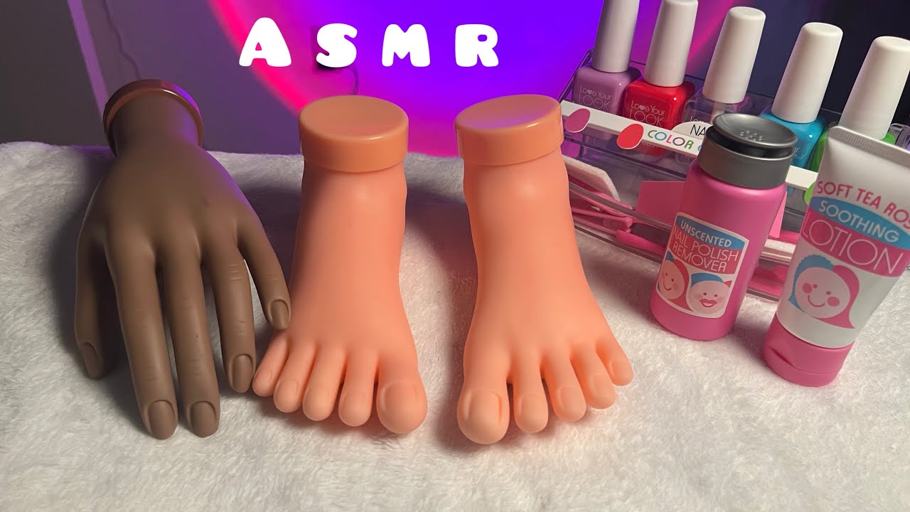 ASMR Doing Your Nails and Feet Roleplay