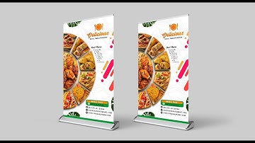 Roll-Up Banner and Flyer Design for Restaurant, Eatery , Bakery in CorelDRAW | Step-by-Step Tutorial