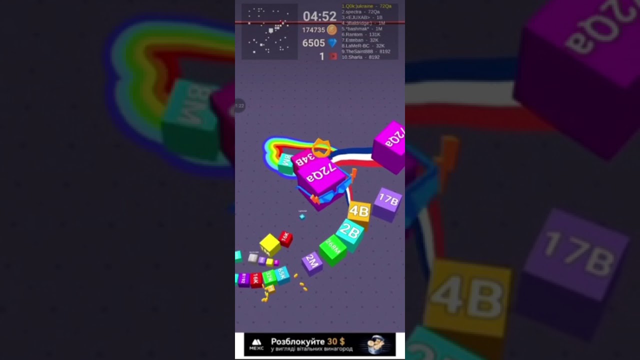 Cube Arena 2048 18Qa To 144Qa 144Qa E 36Qa Killed Boss Ninja Starts killed 36Qa 144Qa i have 144Qa k