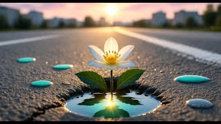 видео: Цветок сквозь бетон картинка: Цветок сквозь бетон