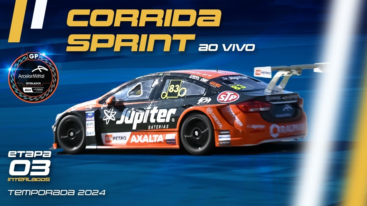 Stock car 2024 ao vivo 3 etapa corrida sprint interlagos sp