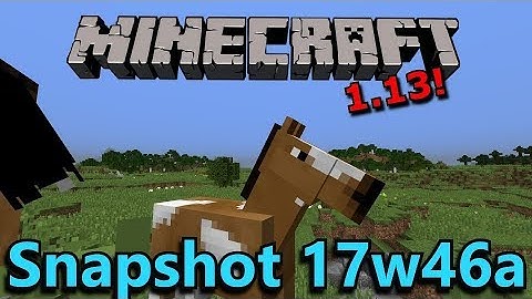Minecraft 1.13 Snapshot 17w46a- New Horse Model, Datapacks Command!