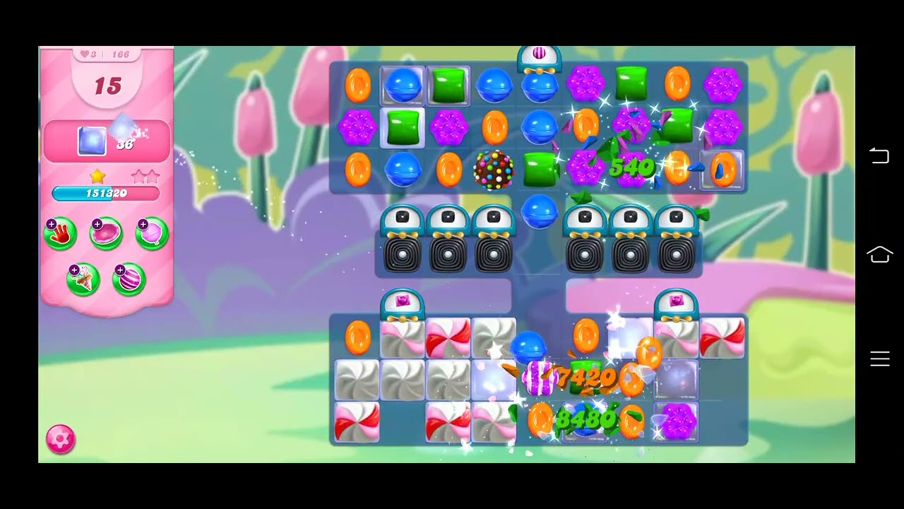 Candy crush saga level 166