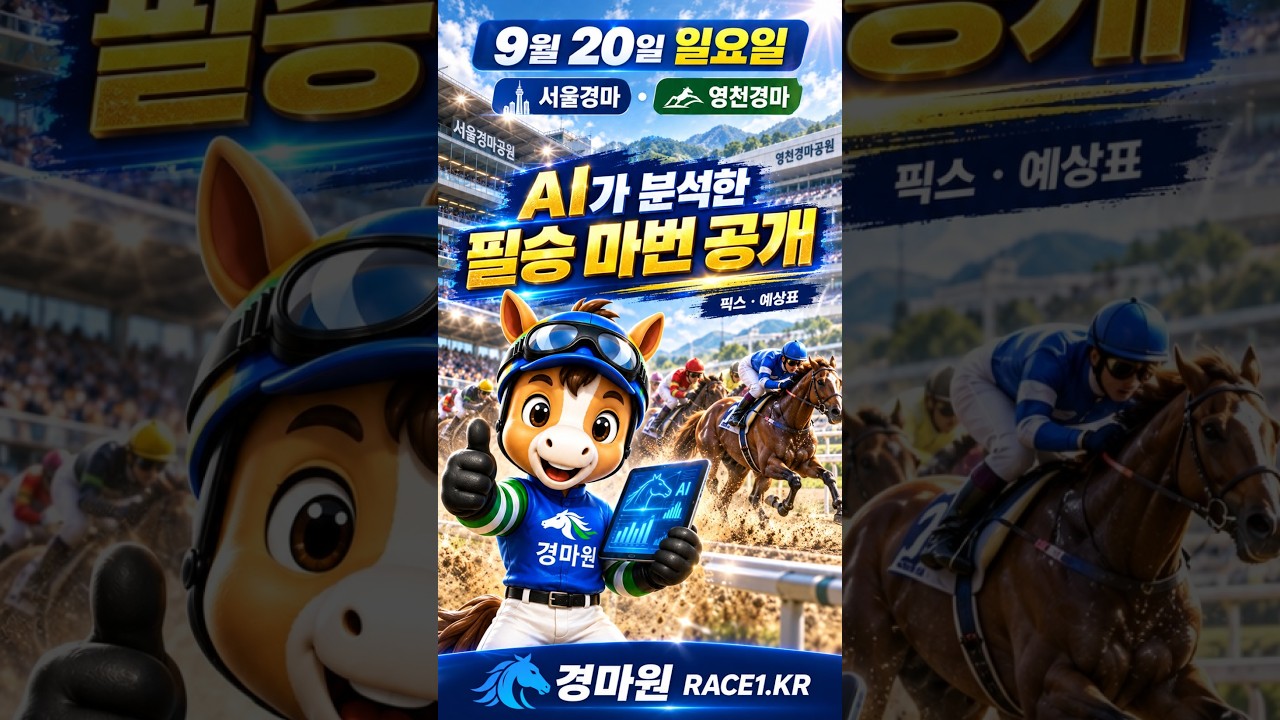 9/20 일요일 경마원｜서울·영천경마 AI 필승 마번 공개! #경마예상 #ai#추석