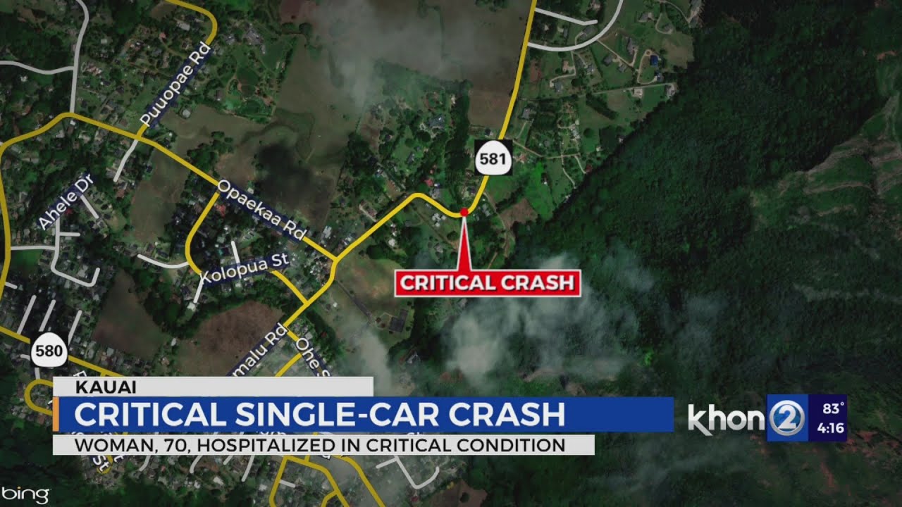 Woman hospitalized after Kauai vehicle crash YouTube