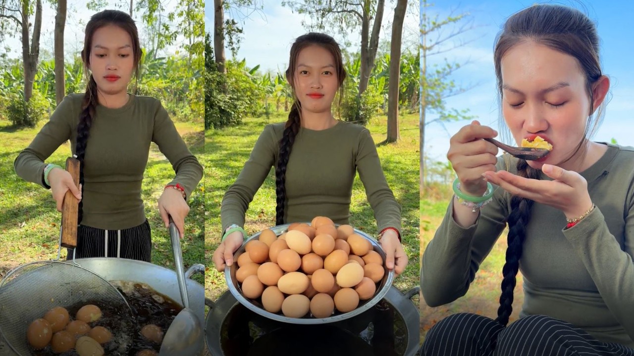 Amazing cooking deep fried egg recipe