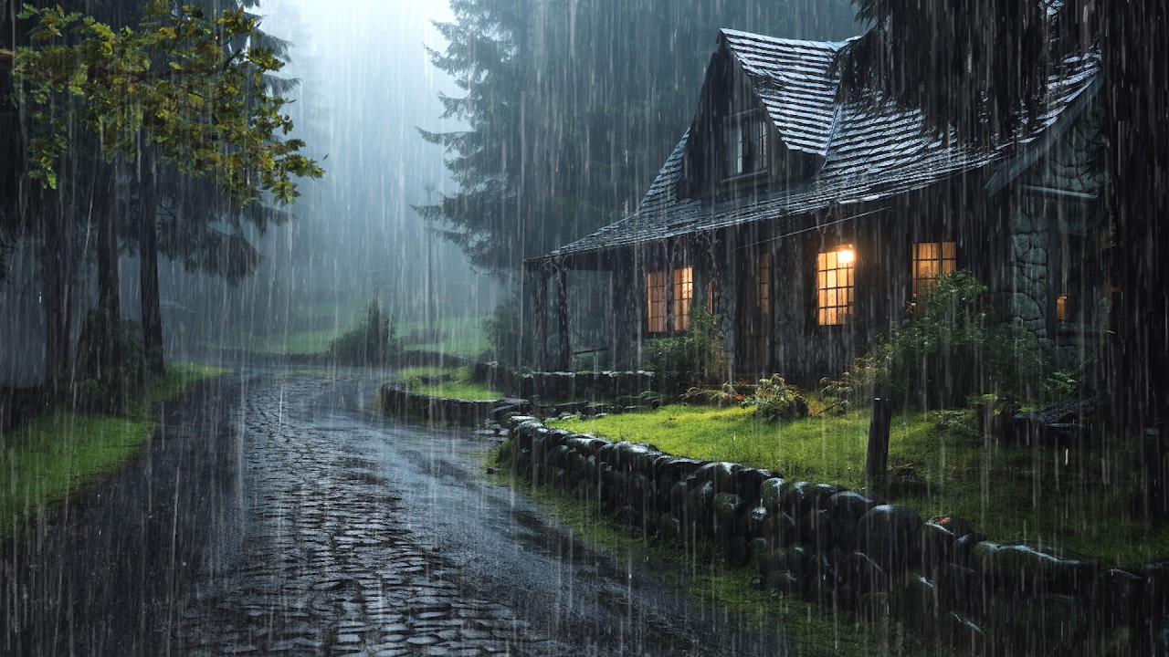 Sonido de Lluvia Relajante para Dormir en 2 Minutos - Lluvia y Truenos en Bosque, ASMR #201