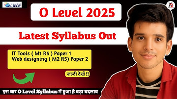 Latest O Level Syllabus 2025 | Web Designing & IT Tools | NIELIT Official Update