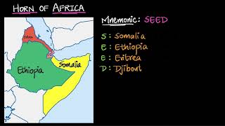 🌍 Horn of Africa Countries Mnemonic Trick ✨ | Recall It 📚