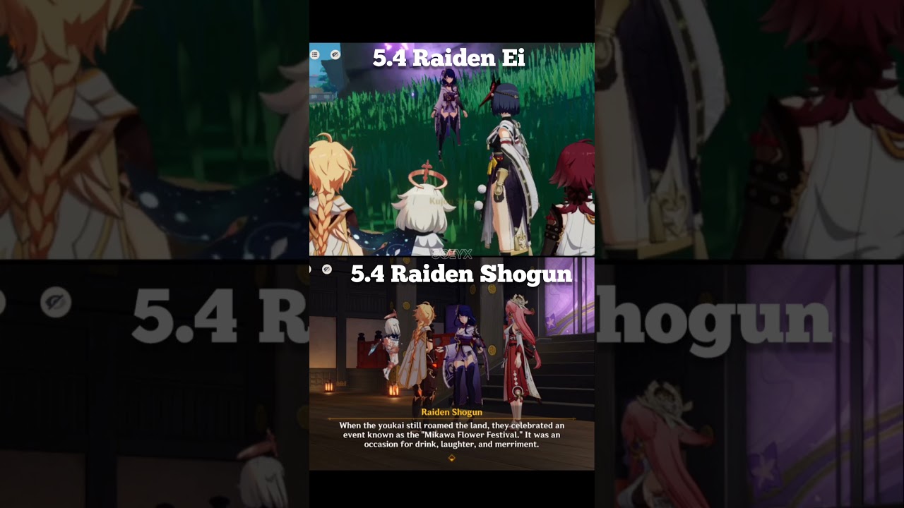 5.4 Raiden Shogun VS Raiden Ei First Appearance ♨️