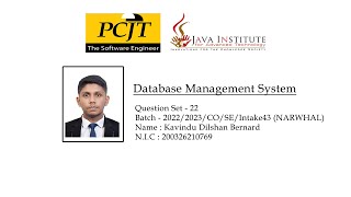 DBMS Video 22