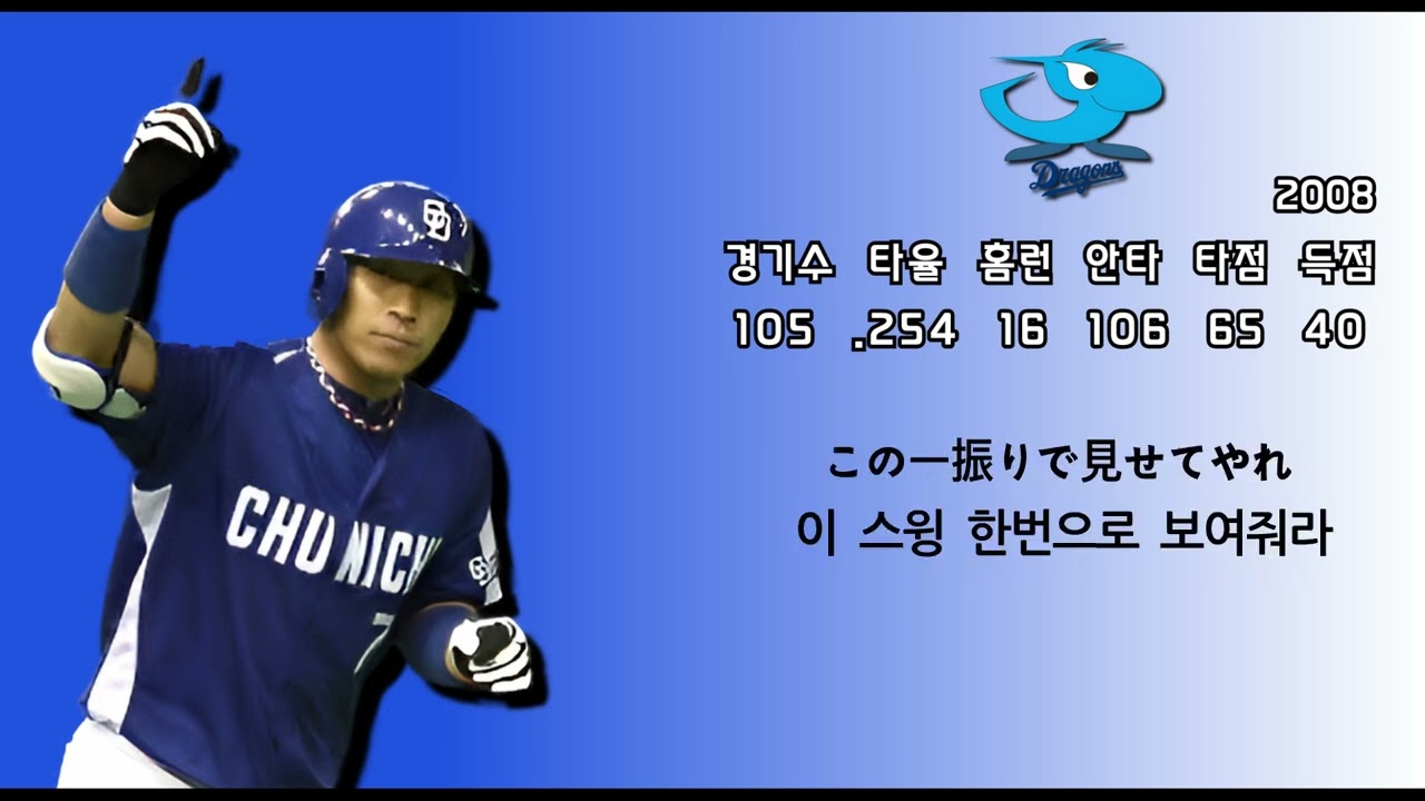 이병규 주니치드래곤즈 시절 응원가 가사