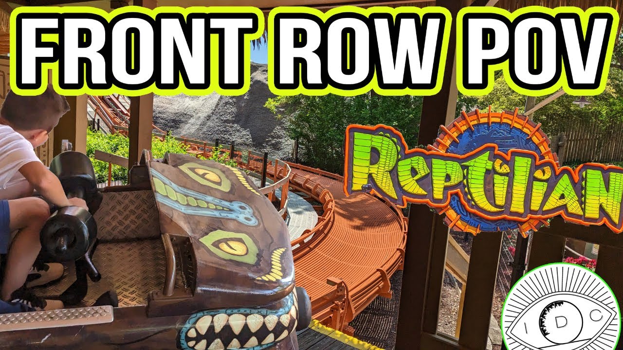 Kings Dominion's TRACKLESS Roller Coaster Reptilian Front Row POV