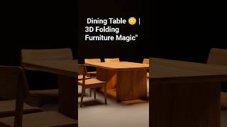 3D Folding Furniture Magic"#3DFurniture #WoodFolding #SatisfyingDesign #ASMRFurniture